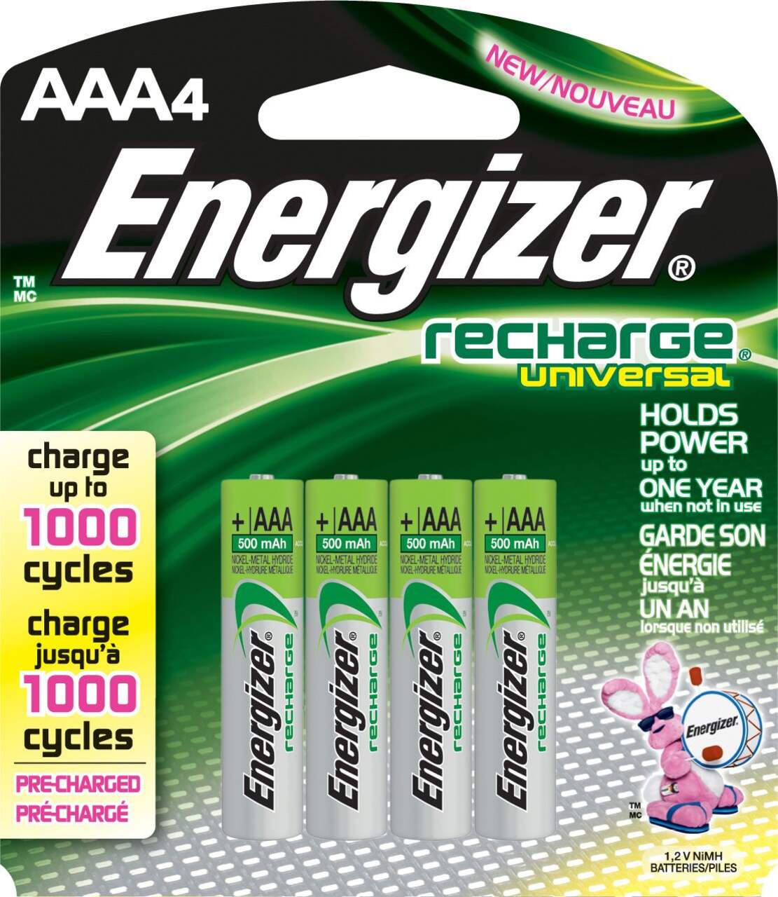 2 Piles rechargeable AAA DURACEL Préchargé 800 mAh - PILES/Piles