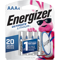 Piles AAA au lithium Energizer Ultimate, paq. 4