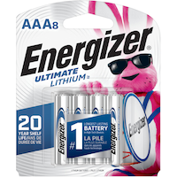 Piles AAA au lithium Energizer Ultimate, paq. 8