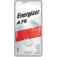 Energizer 1-pk A76 LR44 1.5V / 1.5 Volt Alkaline Miniature Battery, Long Lasting Front_Flat