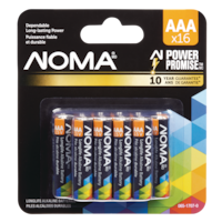 NOMA AAA Alkaline Batteries, Long Lasting, All Purpose, 16-pk  Front_Flat