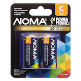 NOMA 2-pk C Alkaline Batteries, Long Lasting Front_Flat