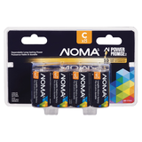 NOMA 8-pk C Alkaline Batteries, Long Lasting Front_Flat
