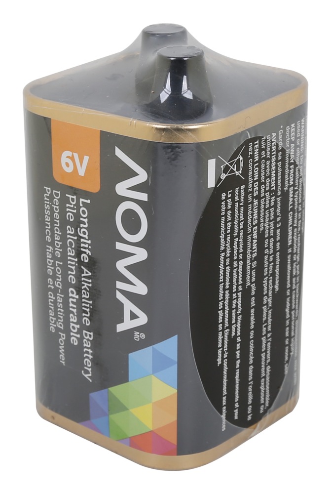 NOMA 1pk 6V / 6 Volt Square Alkaline Lantern Battery, Long Lasting