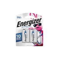 Energizer 2-pk 9V / 9 Volt Lithium Batteries, EZ Turn Lock, PowerSeal