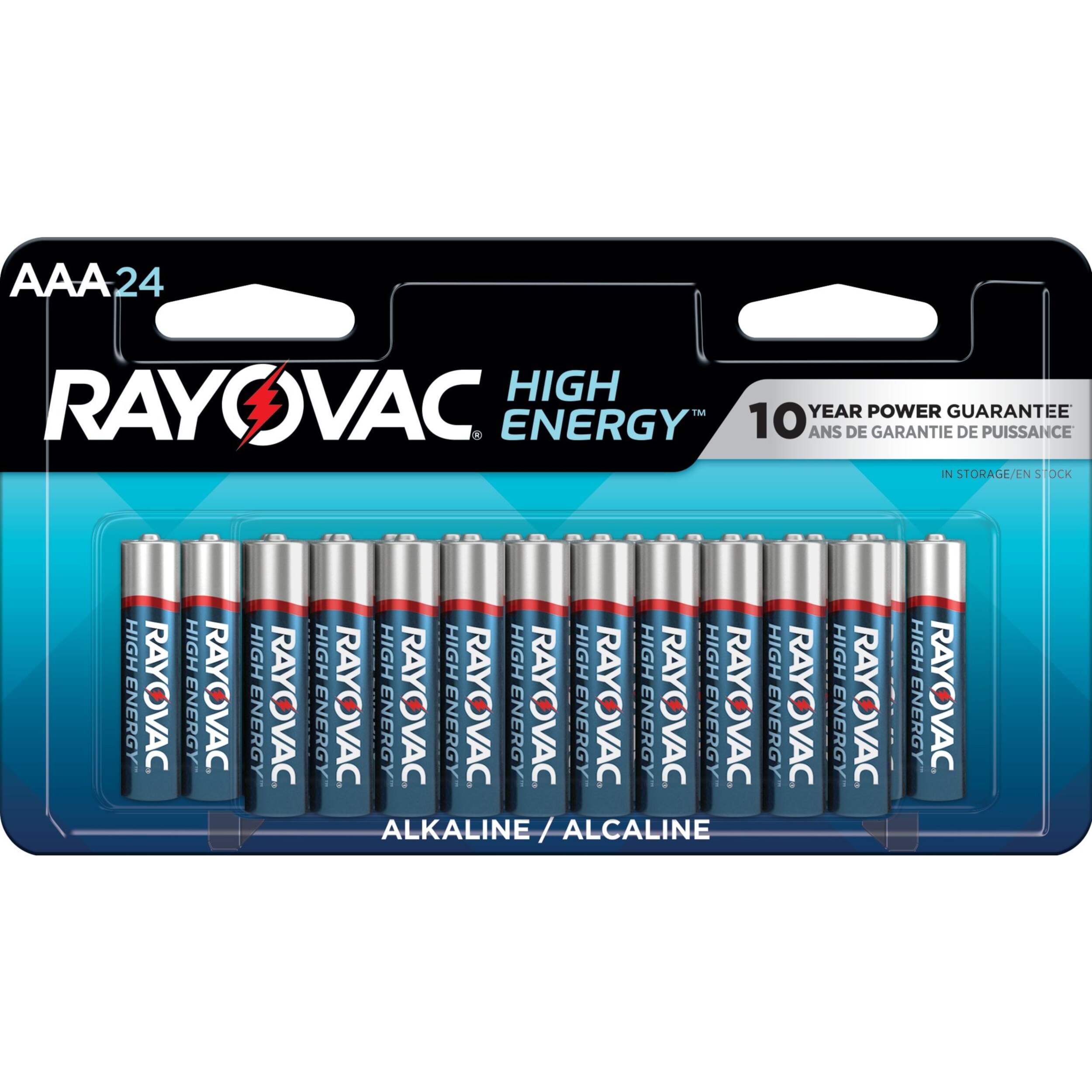 Rayovac HIGH ENERGY™ AAA Alkaline Batteries, Long Lasting, All Purpose, 24-Pk  Front_Flat