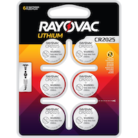 Piles plates au lithium Rayovac 2025, paq. 6 Front_Flat