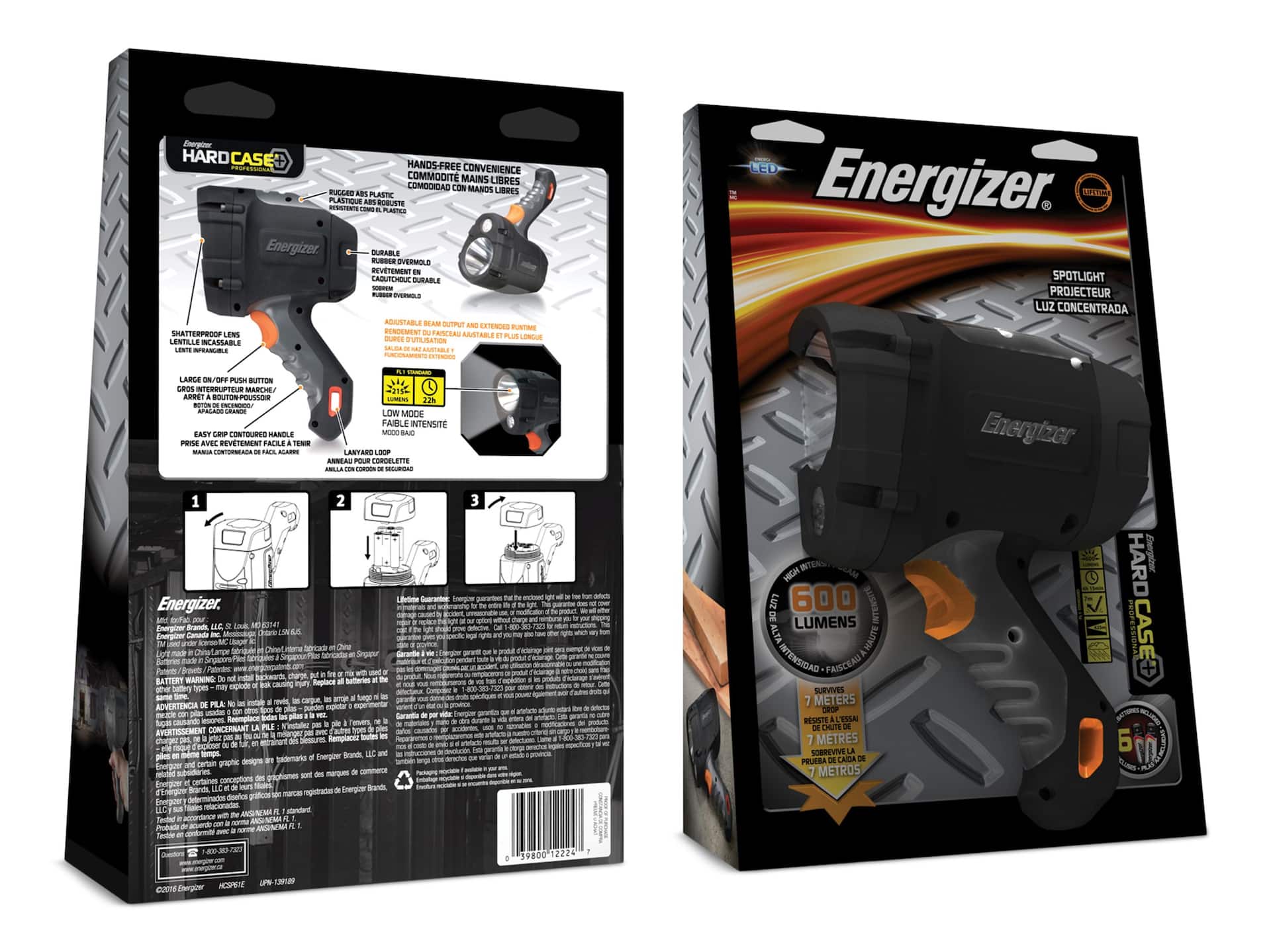 Energizer 130 Lumens Hard Case Pro LED Spotlight, Batteries Included  Canadian Tire
