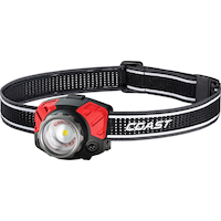 Coast FL80 615 Lumens Impact & Weather Resistant Twist Focus LED Headlamp with Reflective Strap, Batteries Included Front_Angled_Left