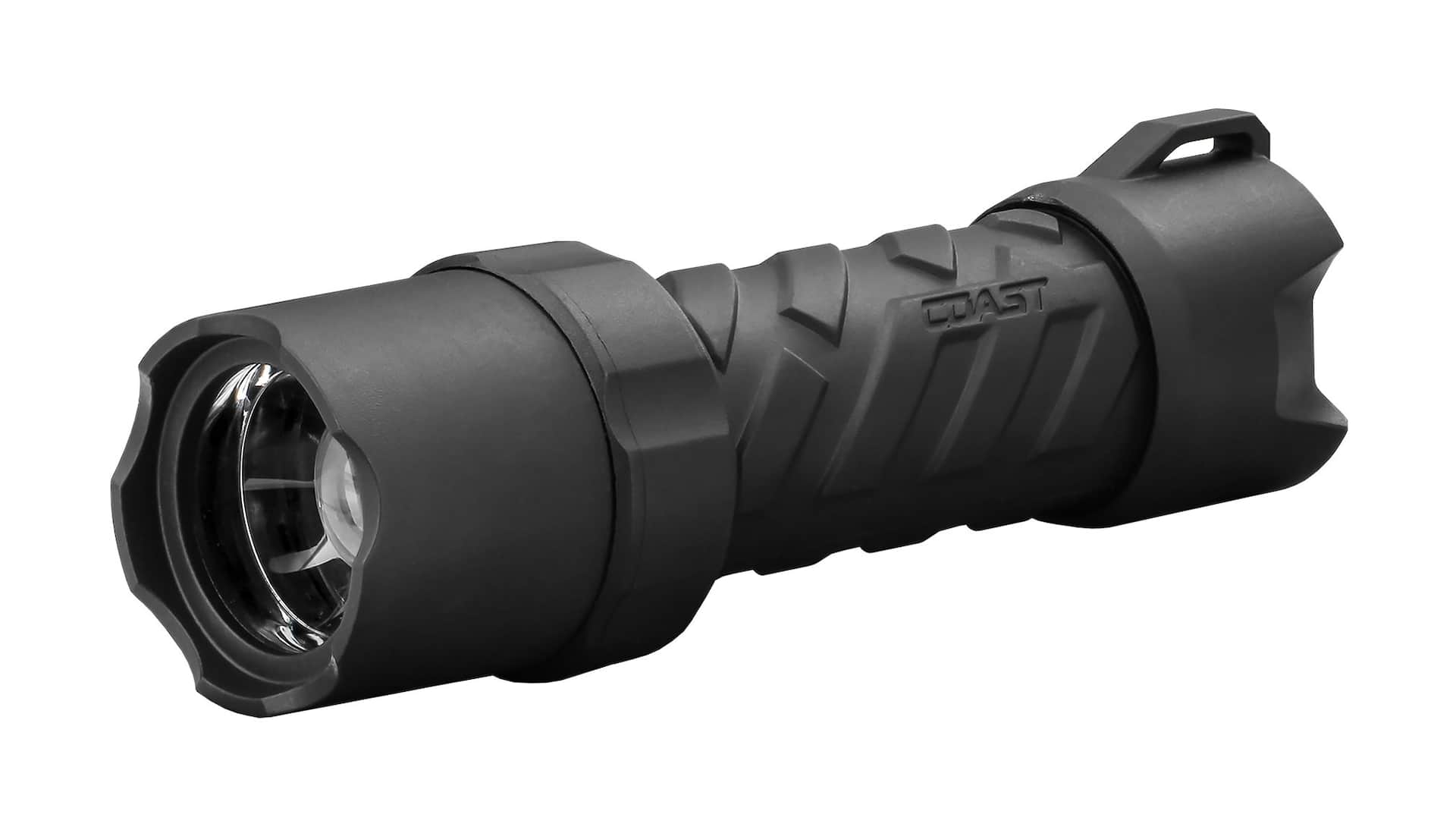 Coast PS400 375 Lumens Durable Stainless Steel LED Handheld Flashlight,  Batteries Included, Black Canadian Tire