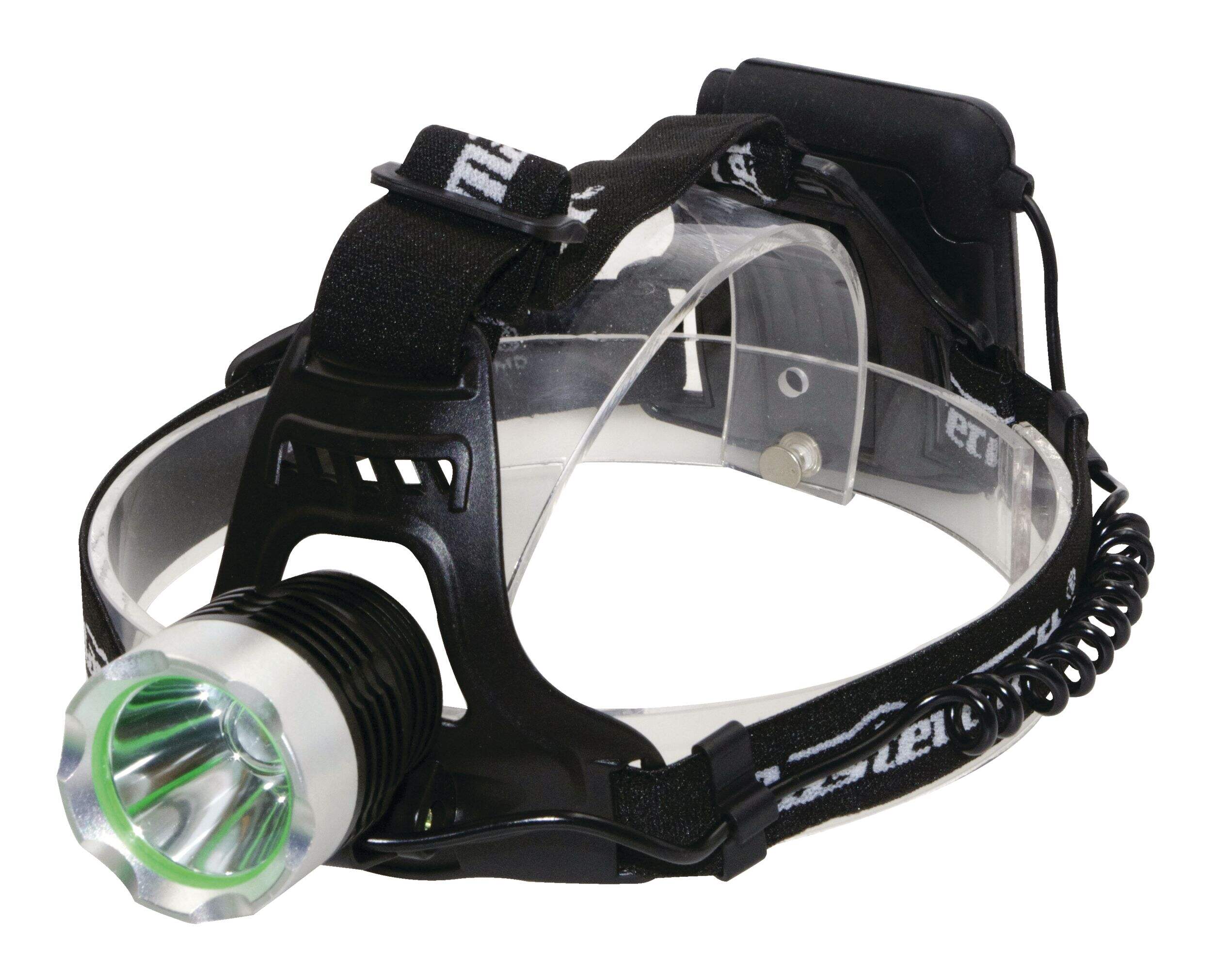 Mastercraft 600 Lumens Aluminum CREE LED Headlight/Headlamp, Batteries Included, Black Front_Angled_Left
