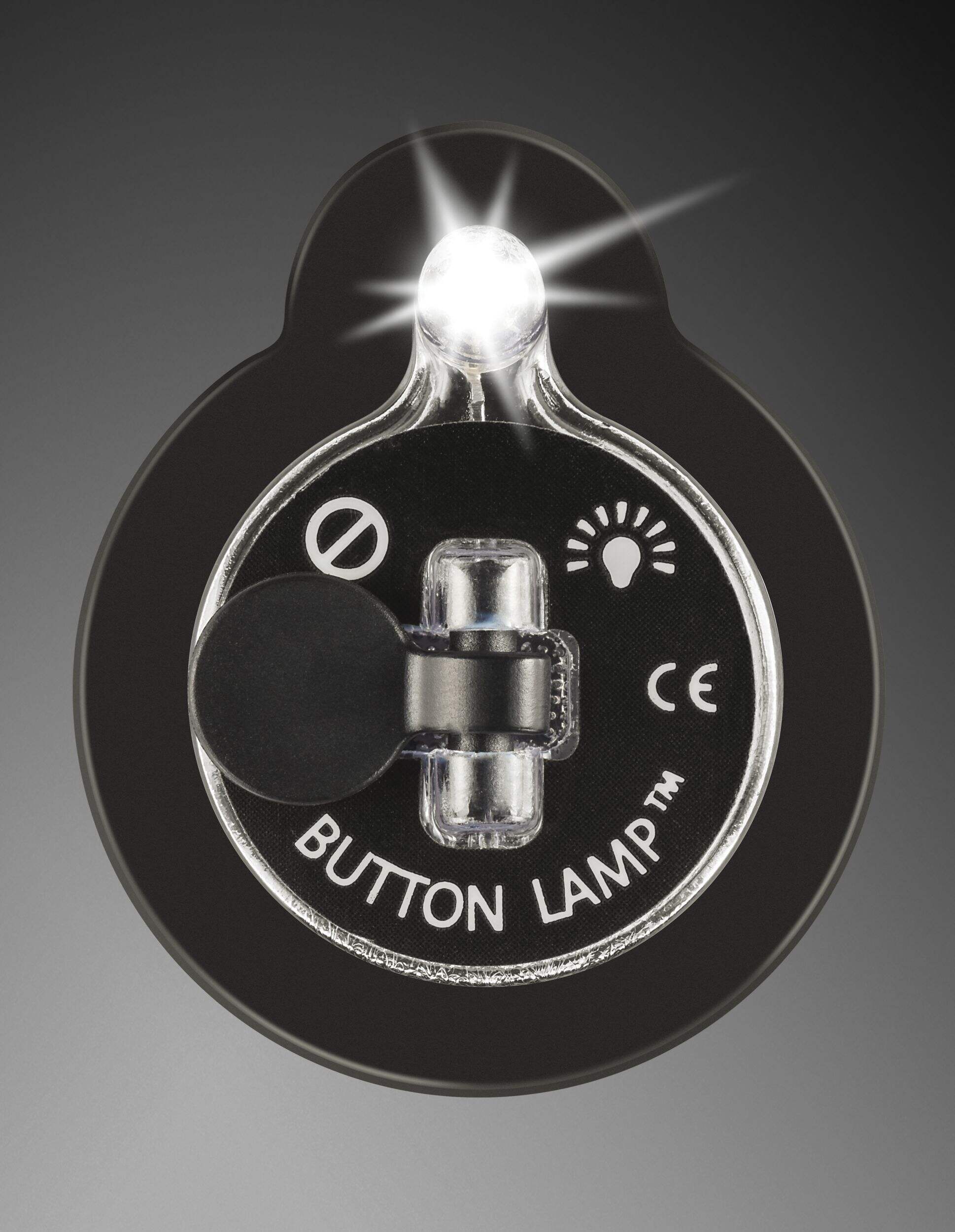 Button Lamp 13 Lumens Waterproof Adhesive LED Utility Lights for Indoor/Outdoor Use, 6-pk Front_Flat