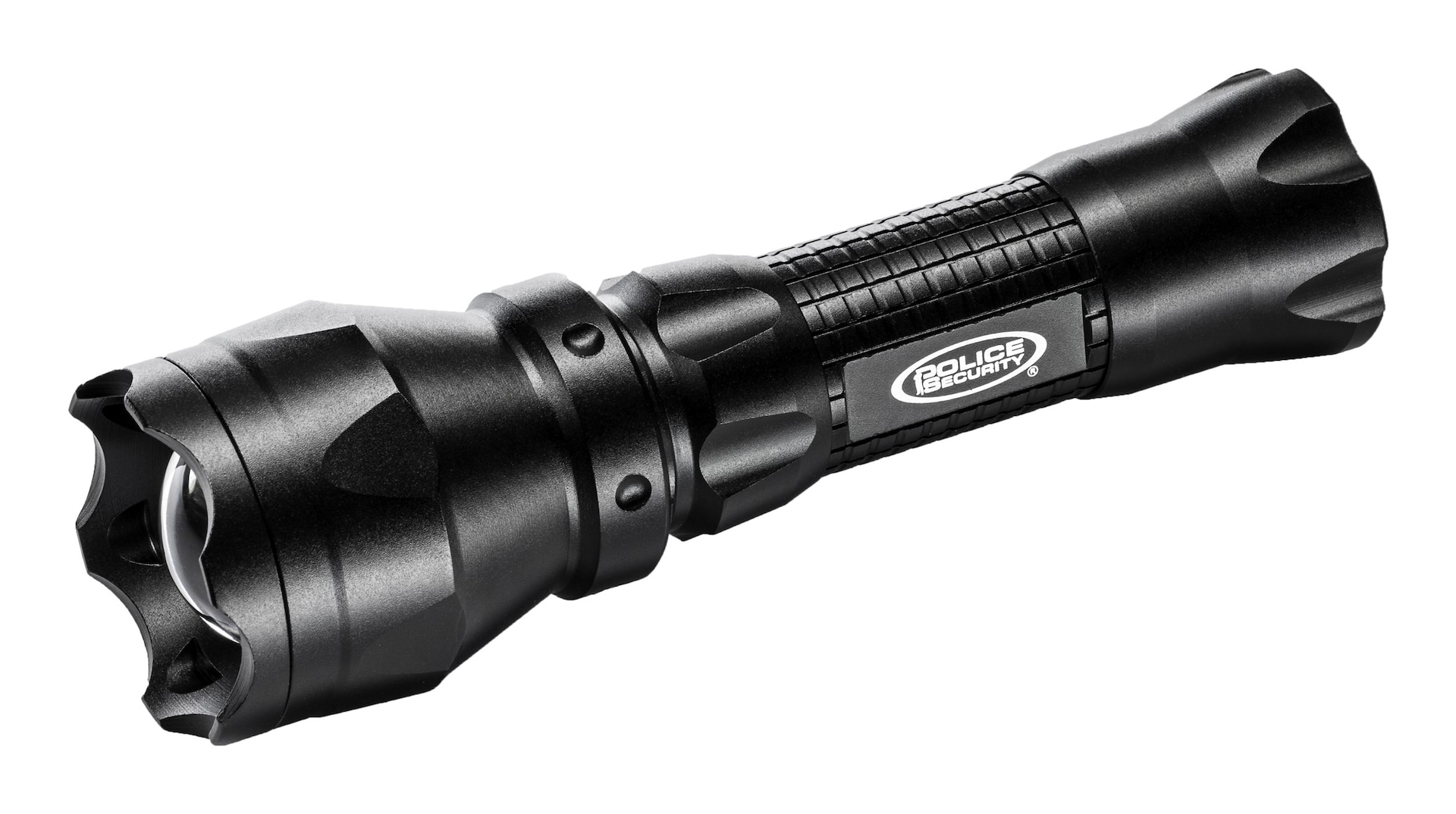 Police Security 400 Lumens Five O Handheld Flashlight with 3 Light Modes, Batteries Included