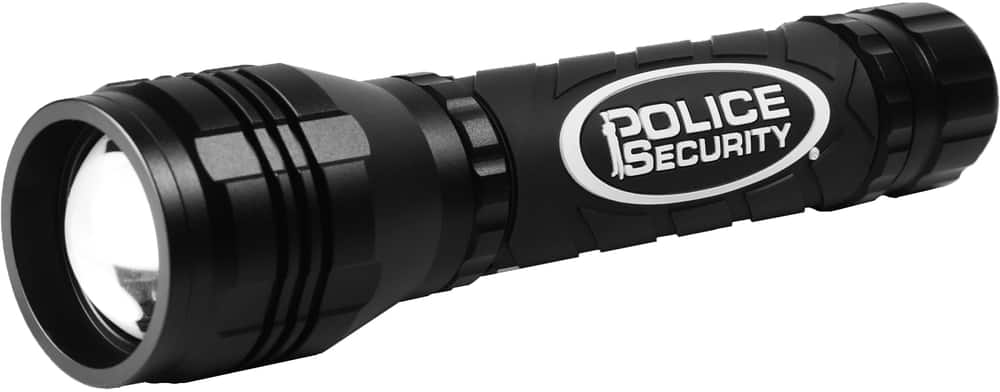 Police Security 1800 Lumens Durable Waterproof Aluminum Handheld  Flashlight, Batteries Included, Black Canadian Tire