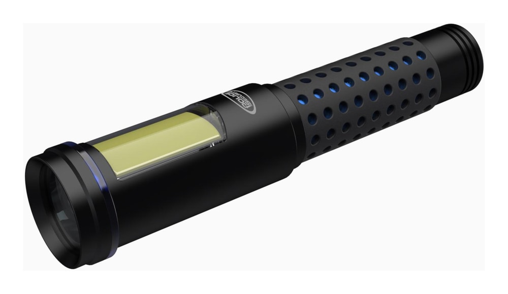 Police Security 300 Lumens Waterproof Aluminum DuoLite Handheld Flashlight, Batteries Included