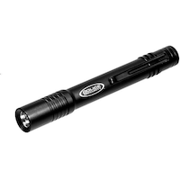 Police Security UV Inspection Lights Aluminum Detection LED Handheld Flashlights, Batteries Included, Black, 2-pk Front_Angled_Left