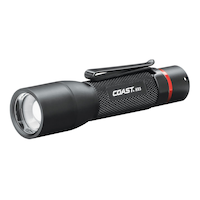 Coast HX5 Pocket Flashlight, Battery Compatible and Rechargeable, Black Front_Angled_Left