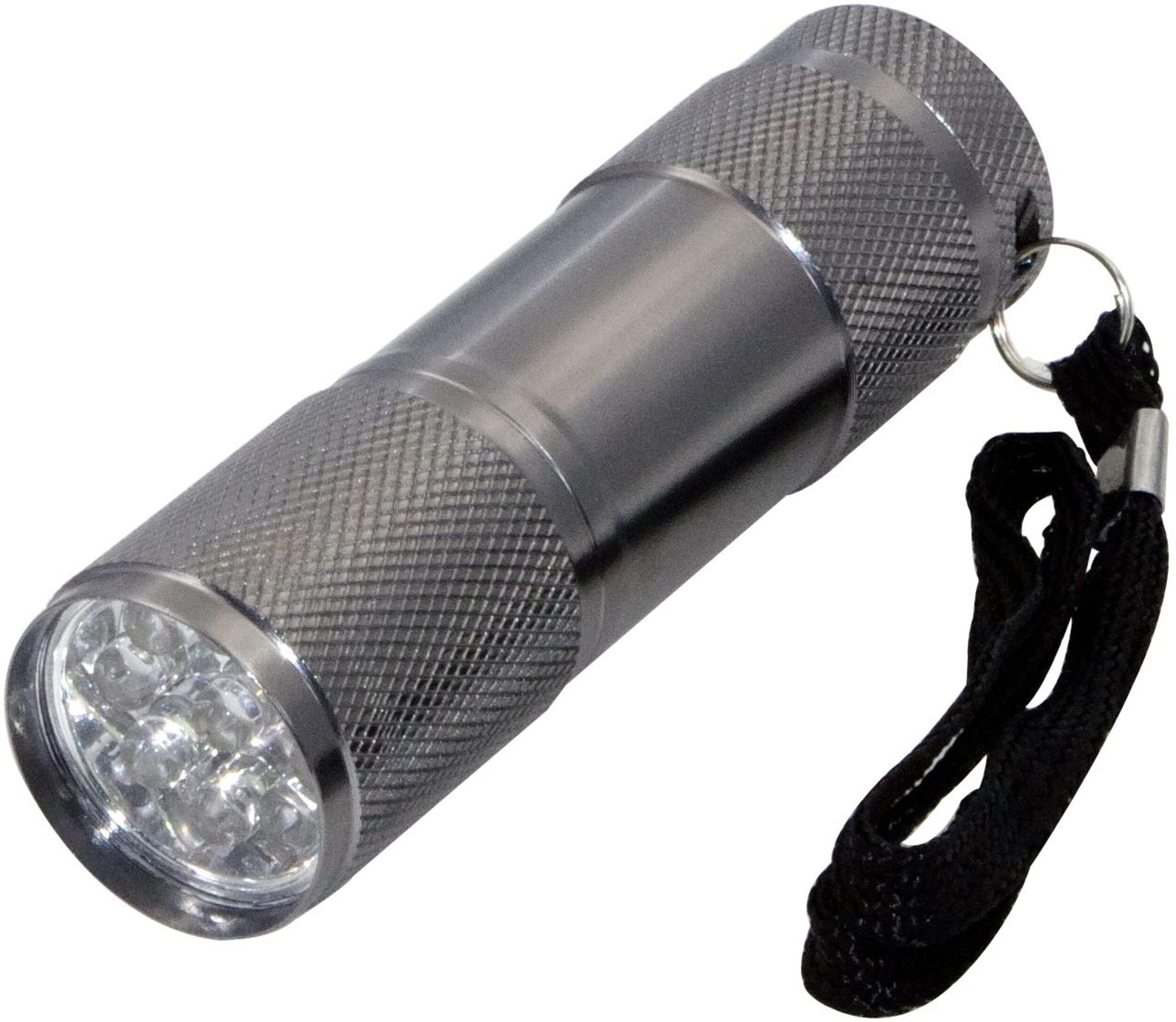 Certified 30 Lumens LED Aluminum Metal Handheld Flashlights, Batteries Included, 5-pk Front_Angled_Left