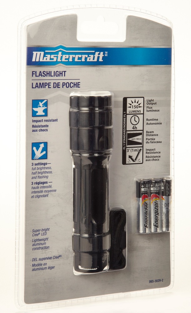 Mastercraft Power Metal Flashlight Canadian Tire