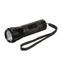 Certified 9V Ultra-Violet UV LED Blacklight/Handheld Flashlight, Batteries Included, Black