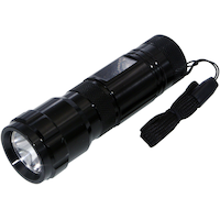 Certified 95 Lumens Compact Lightweight Waterproof Flashlight with 3 Settings, Batteries Included Front_Angled_Left