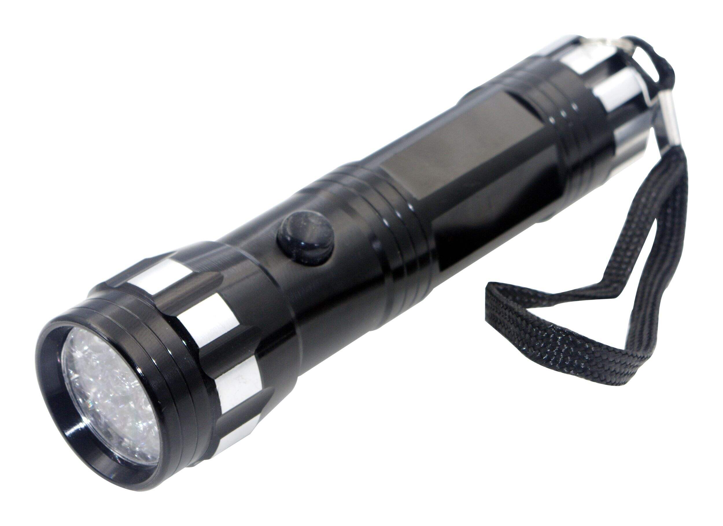 Certified 50 Lumens LED Metal Handheld Flashlight, Batteries Included, Assorted Colours Front_Angled_Left