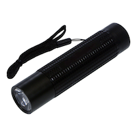 Mastercraft 35 Lumens Tactical CREE Flashlights with 3 Light Modes, Batteries Included, Black, 2-pk Front_Angled_Left