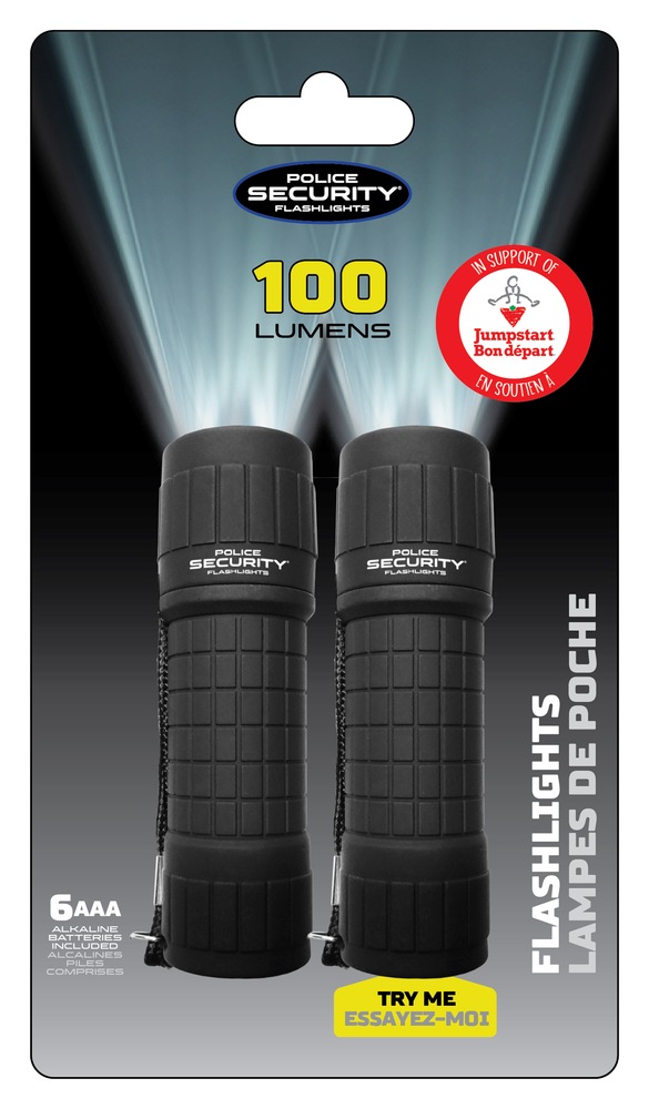 Police Security 100 Lumens Jumpstart LED Handheld Flashlights