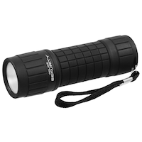 Police Security 100 Lumens Jumpstart LED Handheld Flashlights, Batteries Included, Black, 2-pk Front_Angled_Left