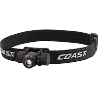 Coast XPH25R 400 Lumens Weatherproof Dual Power Rechargeable Headlight/Headlamp, Batteries Included, Black Front_Elevated