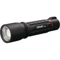 Coast XP9R 1000 Lumens Weatherproof Slide Focusing Handheld Flashlight, Batteries Included, Black Front_Three_Fourths_Angled_Left