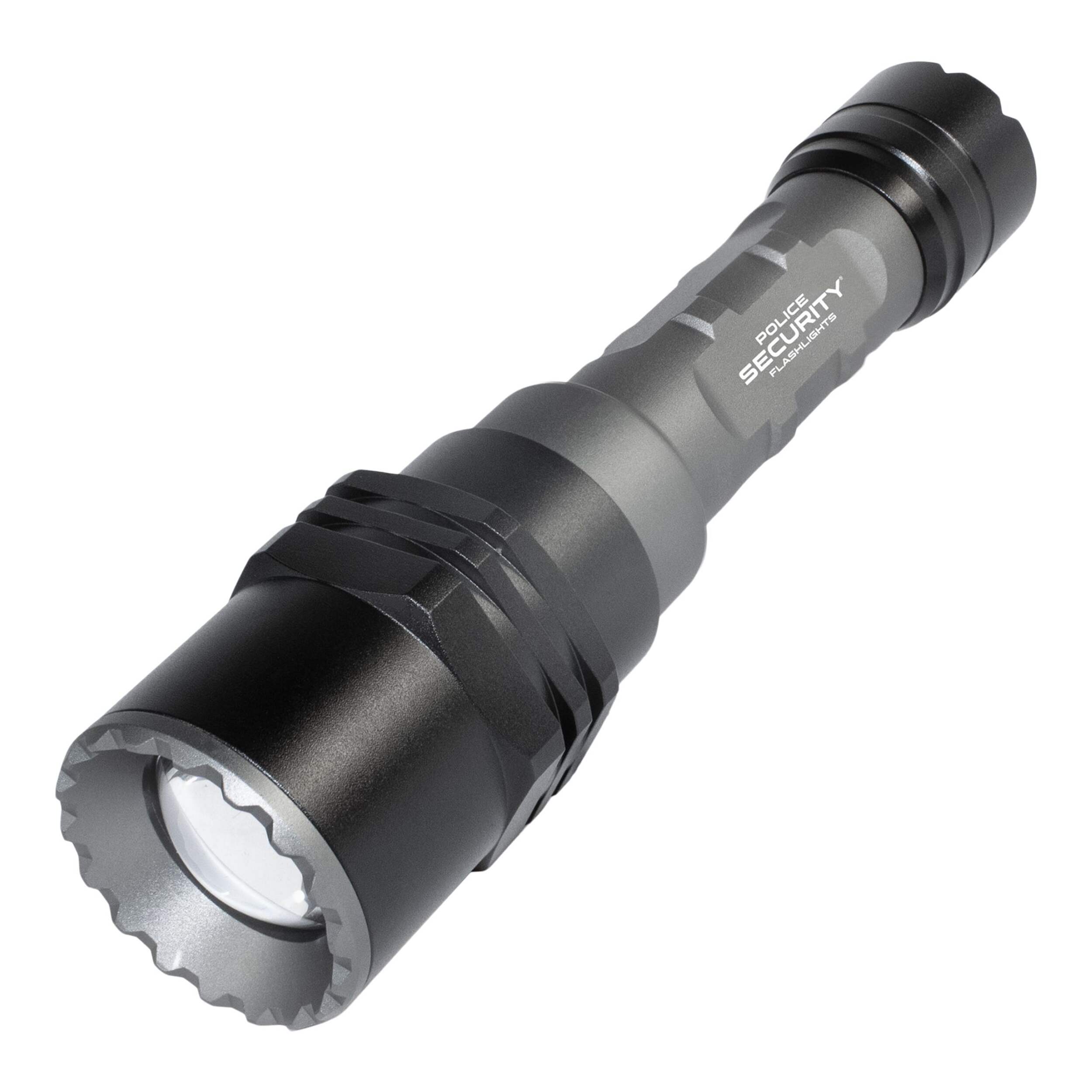 Lampe de poche rechargeable Police Security TS-X Long Throw, 700 lumens, noir Front_Three_Fourths_Angled_Left