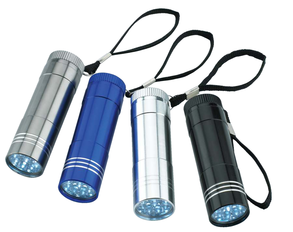 Worth Lite Aluminum LED Pocket Flashlights, Assorted Colours, 4pk