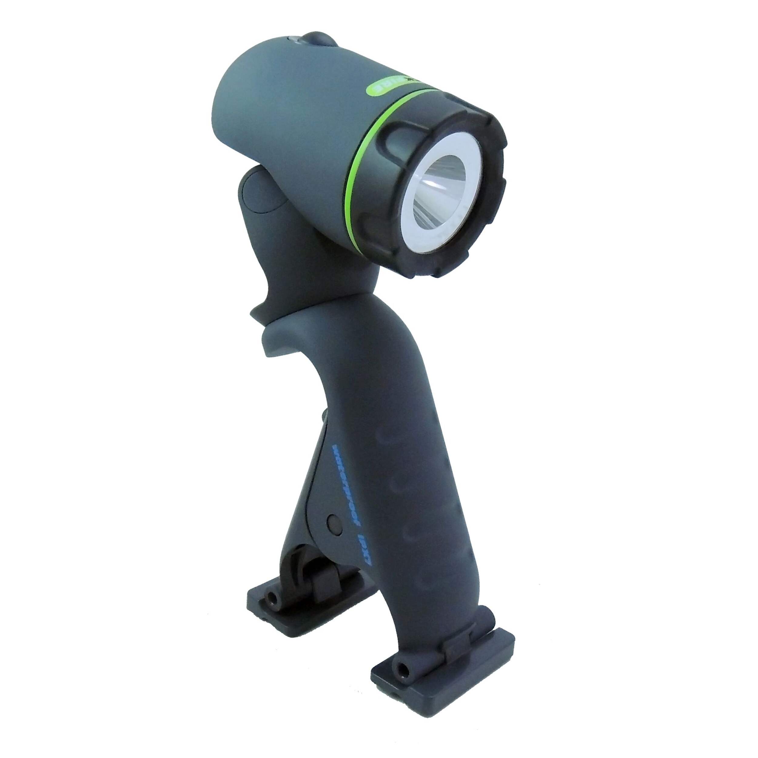 Waterproof Clamplight Flashlight Front_Angled_Right