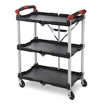 Olympia Folding Service Cart, 150-lb Capacity Front_Angled_Left