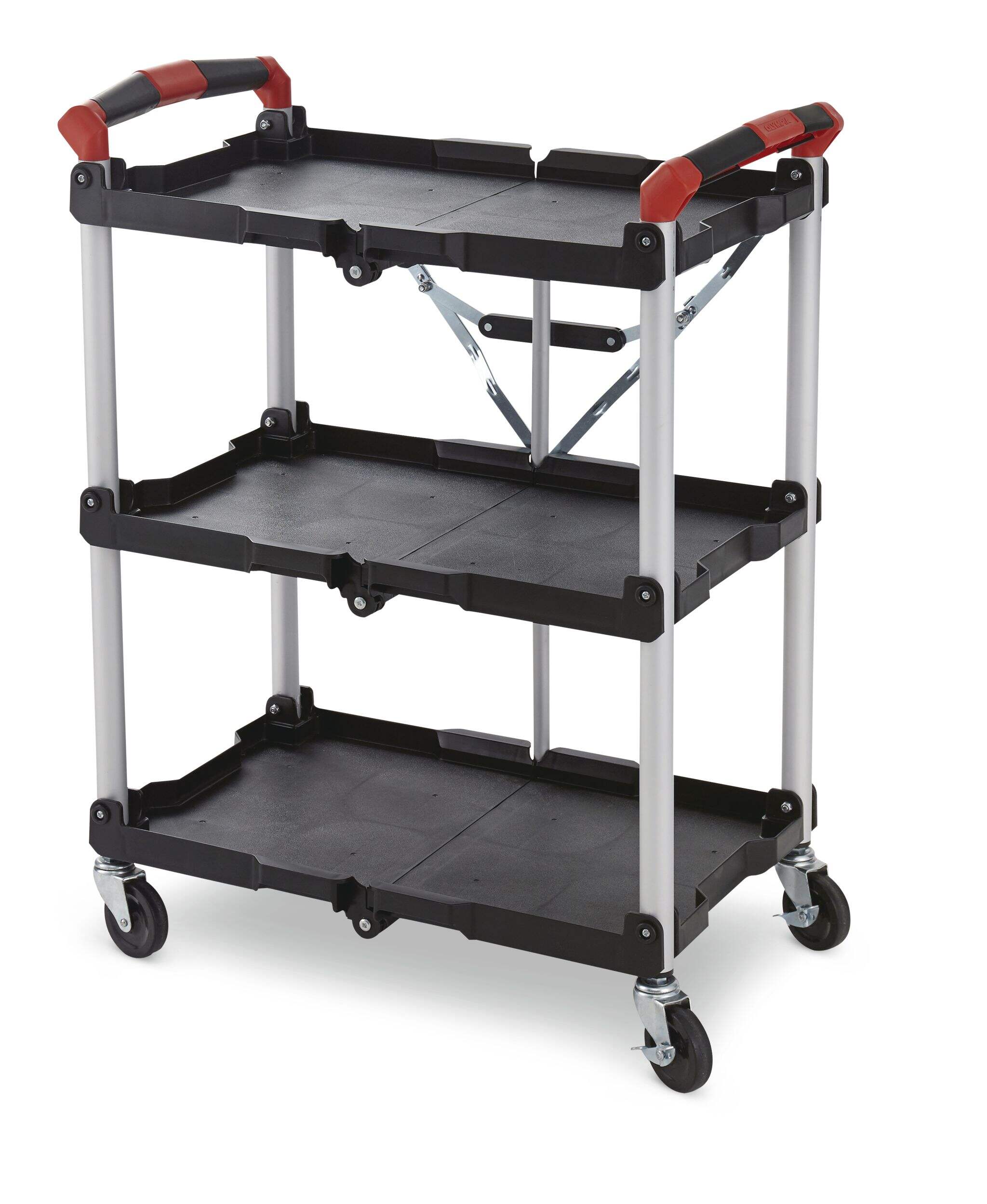 Olympia Folding Service Cart, 150-lb Capacity Front_Angled_Left