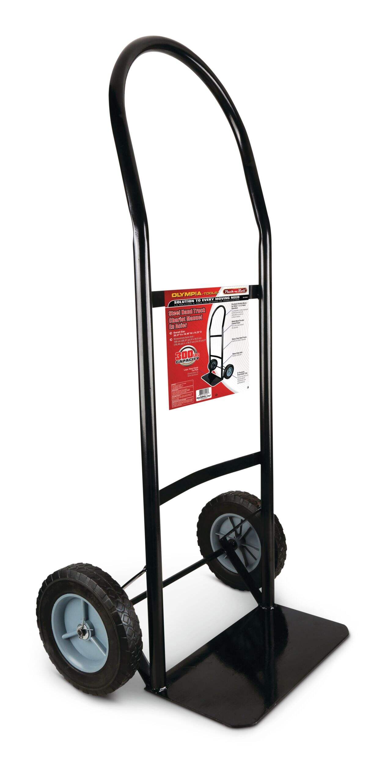 Olympia Pack-n-Roll Steel Hand Truck, 300-lb Front_Angled_Right