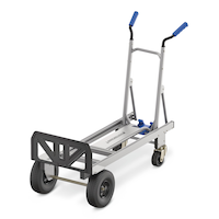 Mastercraft 2-in-1 Aluminum Hand Truck, 10-in Tires, 600-lb