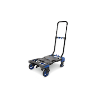Mastercraft 2-in-1 Folding Hand Truck, 300-lb, Black/Blue Front_Three_Fourths_Angled_Left