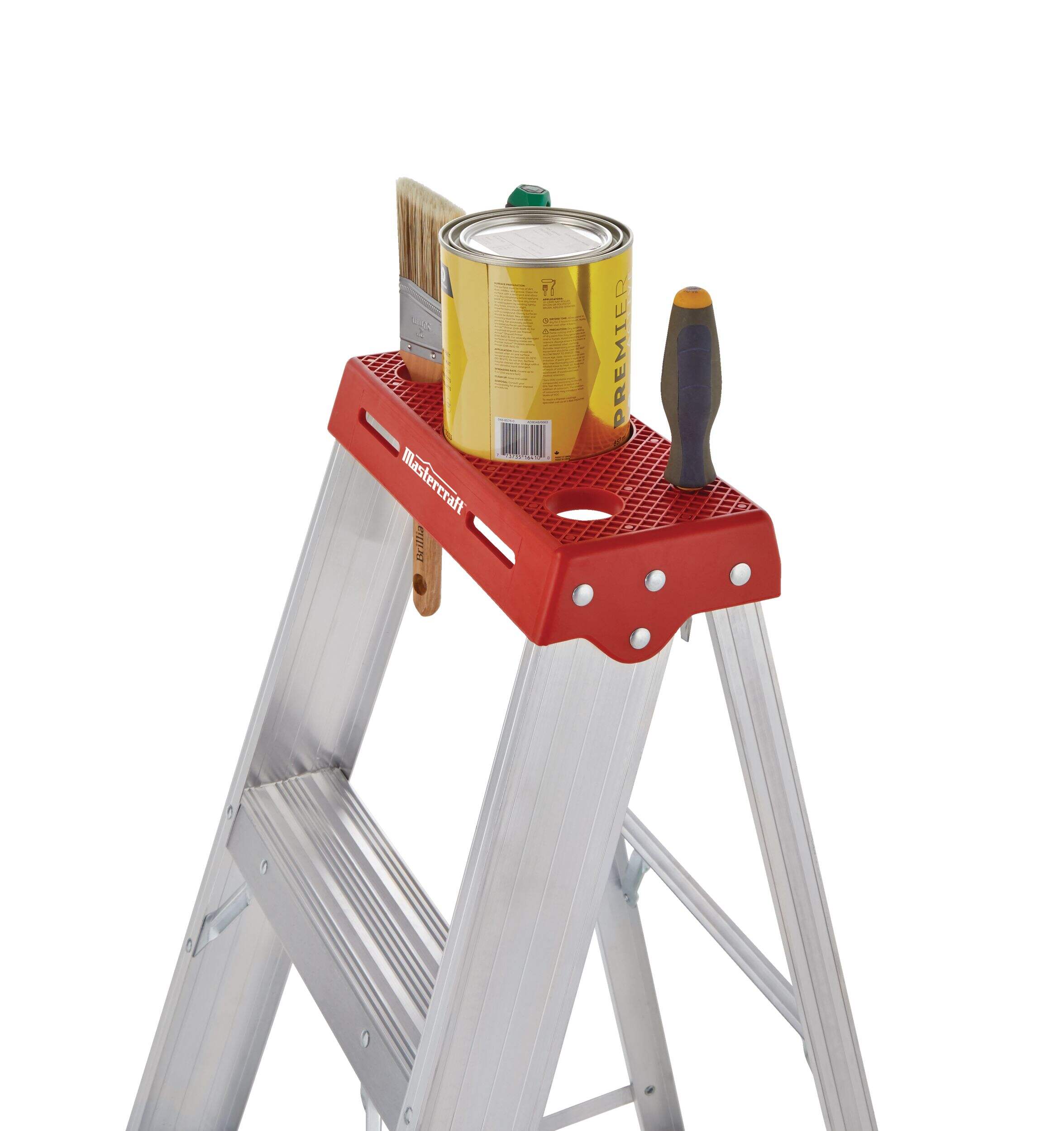 Mastercraft Grade 3 Aluminum Household Step Ladder, 6ft, 200lb