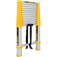 MetalTech CSA Approved Grade 1 Aluminum Telescopic Ladder, 12.5-ft, 250-lb Front_Three_Fourths_Angled_Right