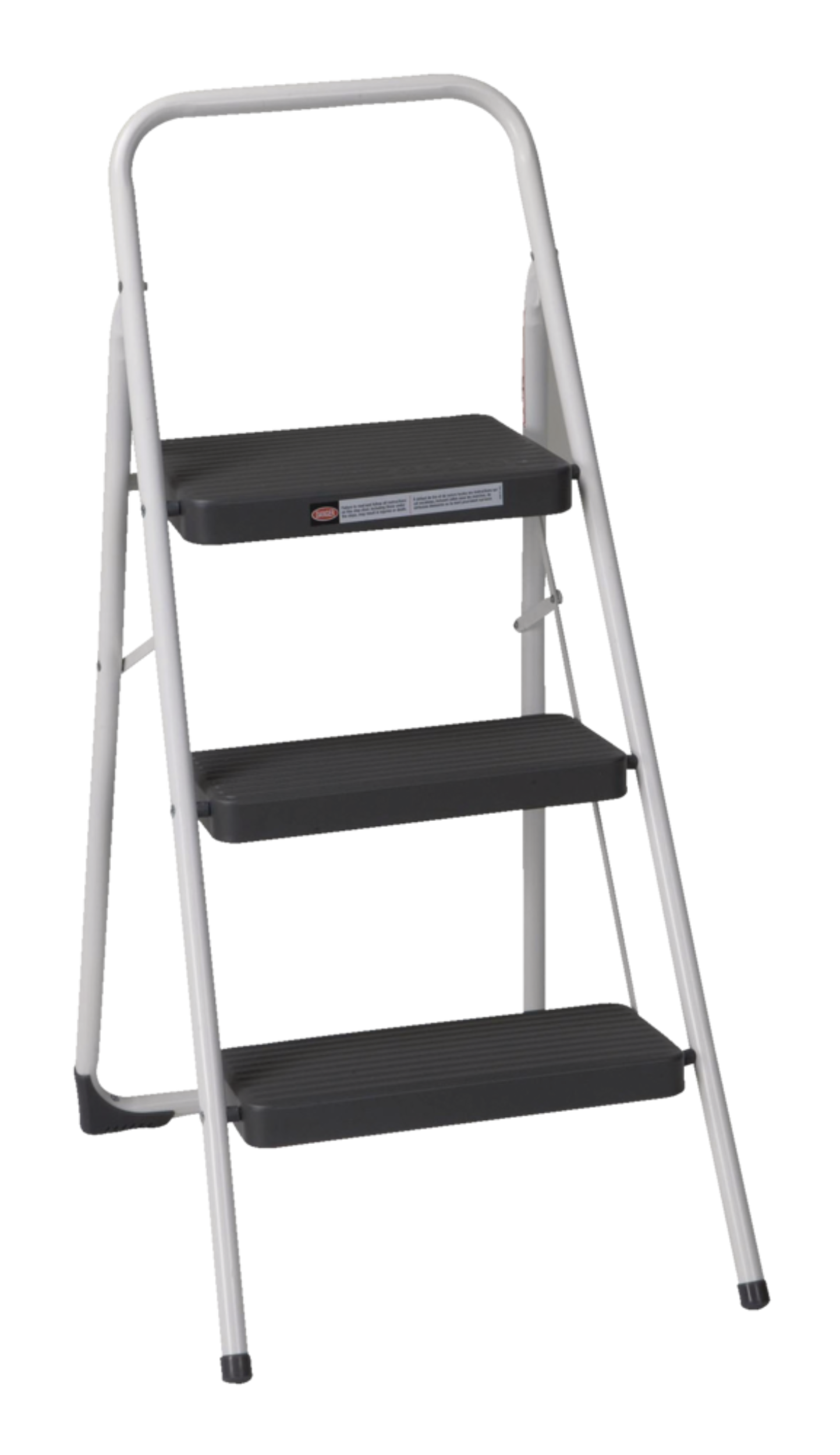 Cosco 3-Step Step Stool, White, 26-in Front_Angled_Right