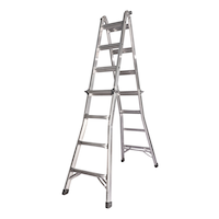Mastercraft Grade 1A Aluminum Multi-Task Ladder, 17-ft, 300-lb Front_Angled_Left