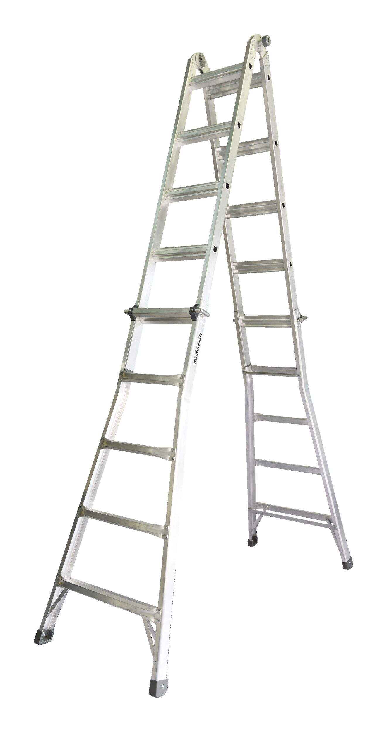 Mastercraft Grade 1A Aluminum Multi-Task Ladder, 21-ft, 300-lb Front_Three_Fourths_Angled_Left