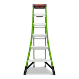 Little Giant Ladders King Kombo 3-in-1 Grade 1AA Fiberglass Ladder, 6-ft to 10-ft, 375-lb, Model# 13906-305 Front_Flat