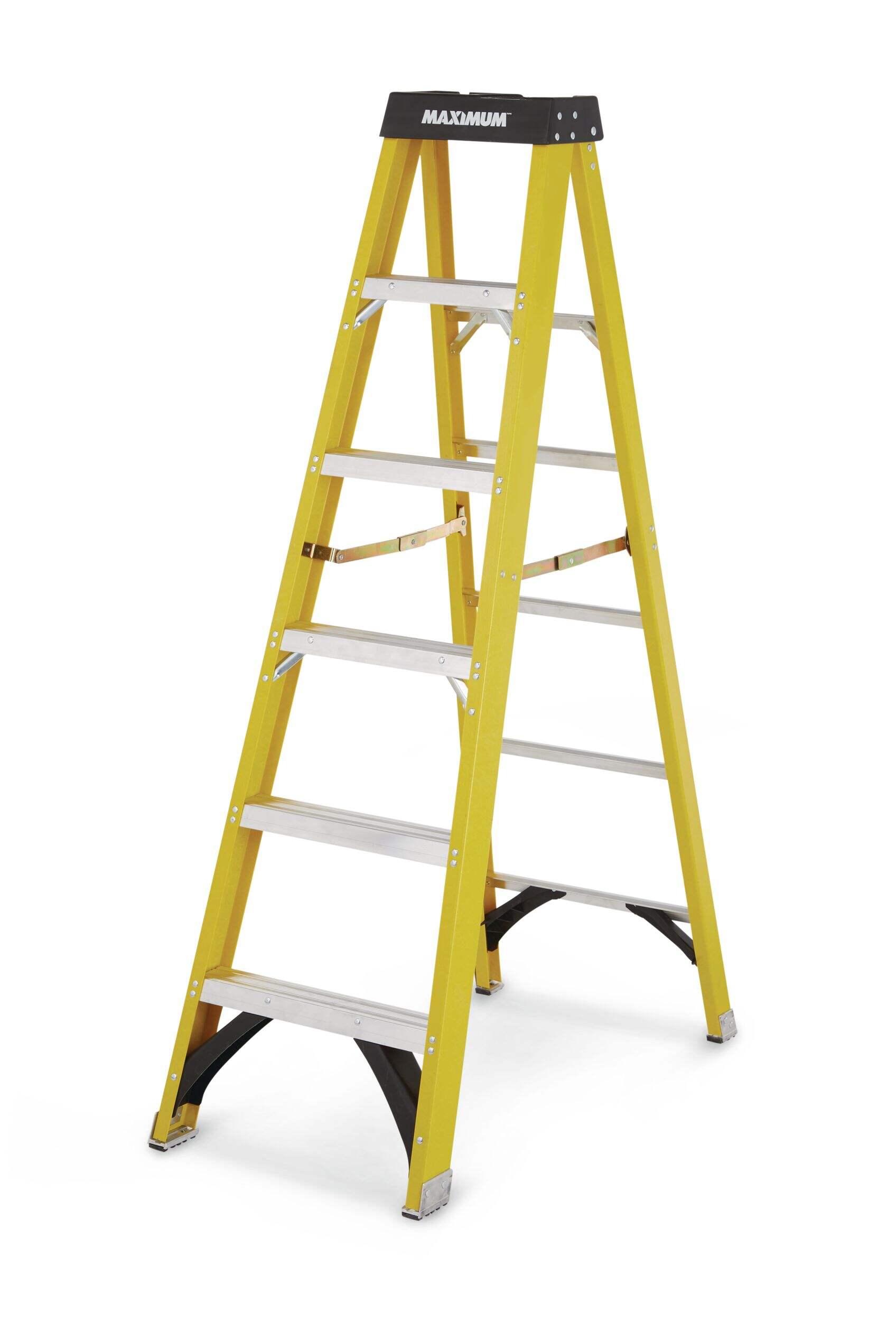 Escabeau en fibre de verre MAXIMUM, catégorie 1A, 300 lb, 6 pi Front_Angled_Left