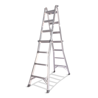 Mastercraft CSA Grade 1 Aluminum Multi-Task Ladder, 17-ft, 250-lb Front_Three_Fourths_Angled_Left