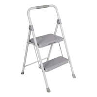 Mastercraft 2-Step Ladder/Metal Folding Step Stool, 225-lb, 2.5 ft Front_Angled_Right
