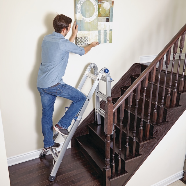 Mastercraft Grade 1A Aluminum MultiTask Ladder, 13ft, 300 lb