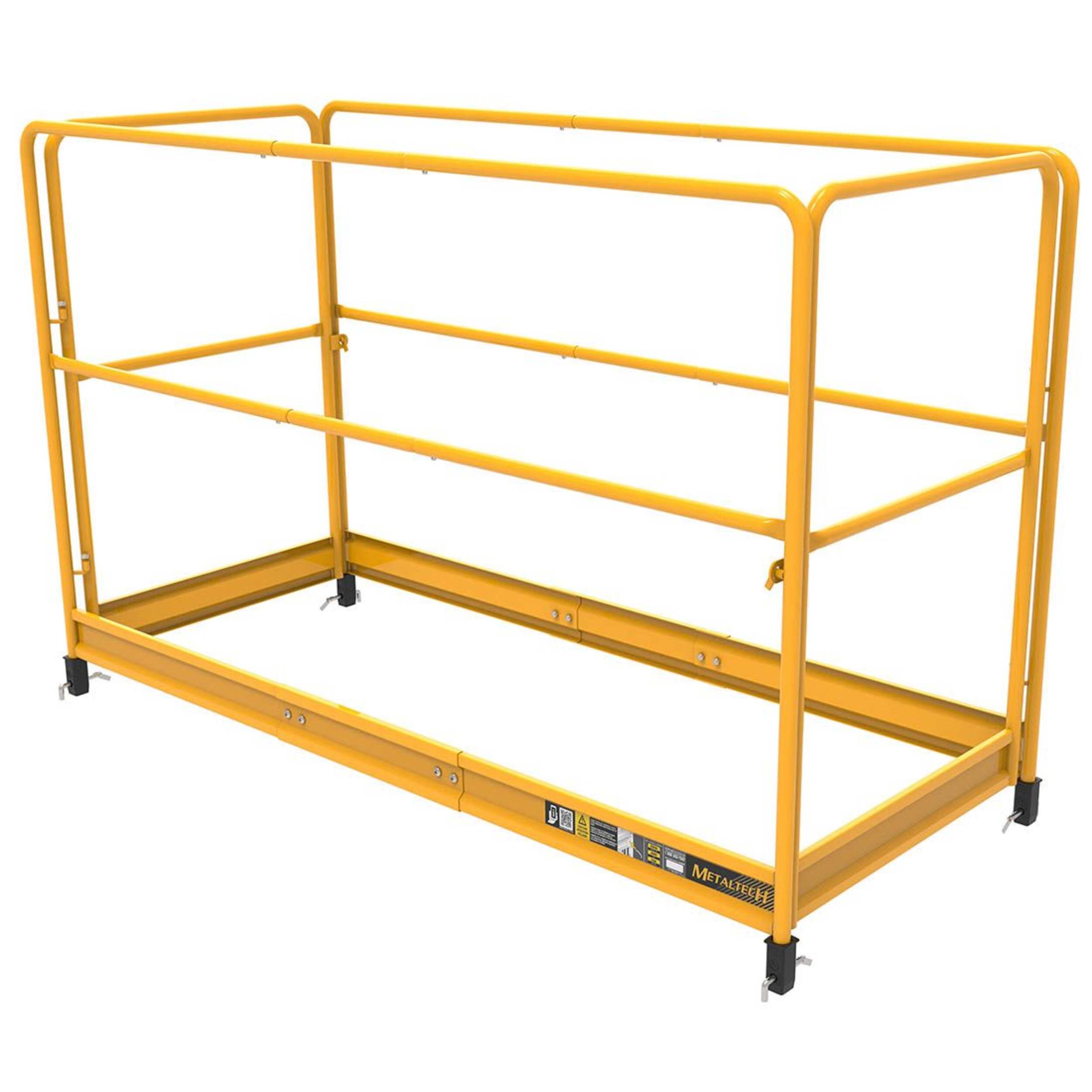 MetalTech Steel Scaffold Cage Guard Rail System Front_Angled_Left